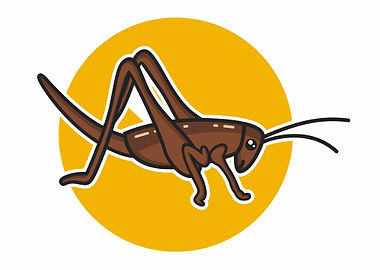 Grasshopper Minimalist Art