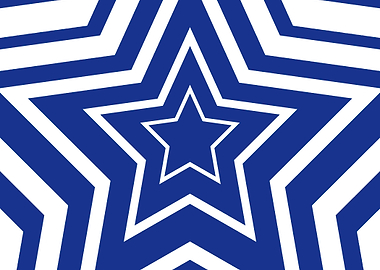 Star outline slow blue whi