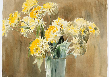 Vase with Yellow Flowers