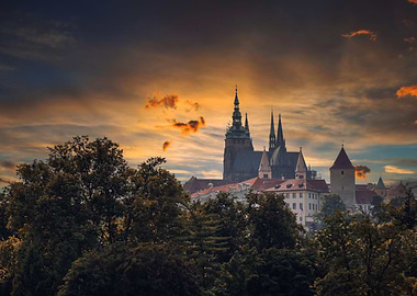 Prague, castle,hill,travel