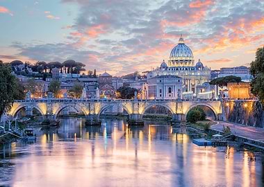 Sunset In Rome