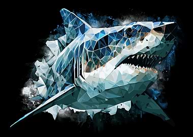 Abstract Shark Painting