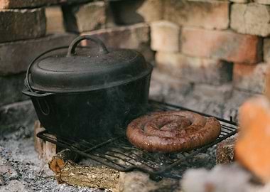 Sausage and relish outdoor