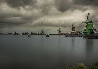 Windmill Village in Storm
