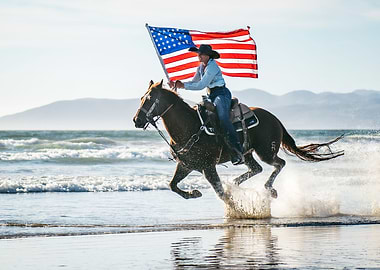 Cowgirl on the Beach