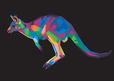 Colorful kangaroo