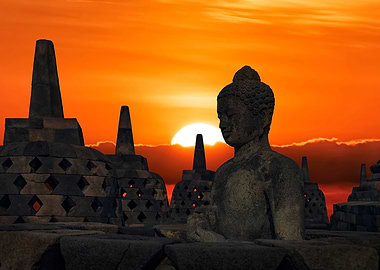 Borobudur sunset