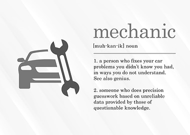 Funny Mechanic Definition