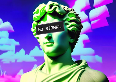Vaporwave statue greek gre