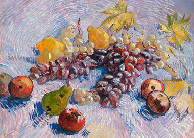 Grapes Lemons Pears 1887