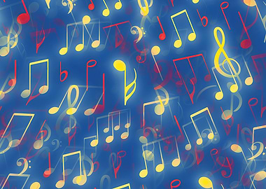 Music notes combo poster b