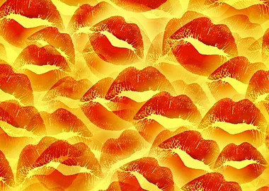 Lips crowding mark lipstic