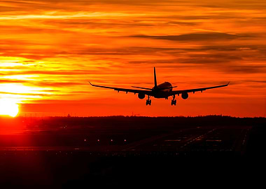 Wonderful jet airplane fly