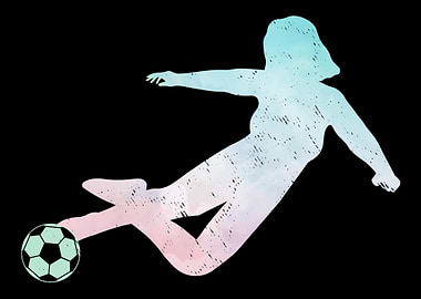 Colorful Soccer Girl