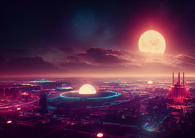 Cyberpunk neon night