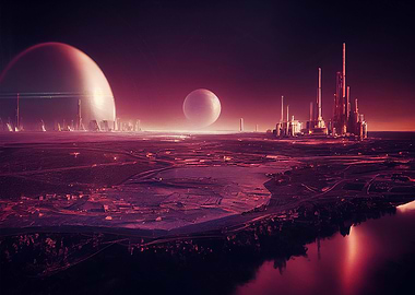 Cyberpunk neon night