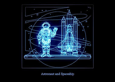 Astronaut and Spaceship