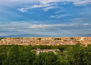 Rome Sunset Cityscape