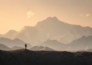 Huayna Potosi silhouette