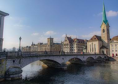 Bridge over Zurich lake