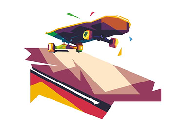 Skateboards WPAP Popart