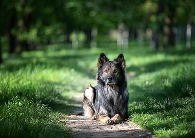 German Shepherd in forest