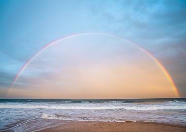 Rainbow over beach