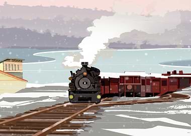 Steam Train in Winter