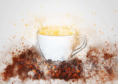 coffee watercolor