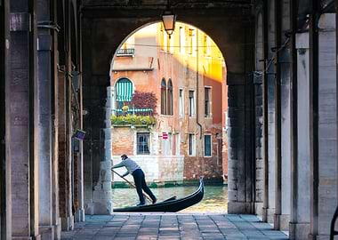 The gondolier in Venice