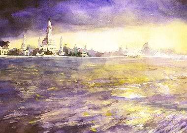 Wat Arun Thailand artwork