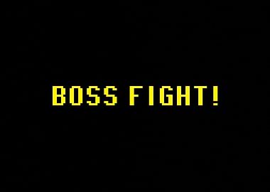 8bit yellow text boss fig