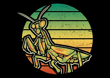 Retro Praying Mantis
