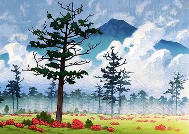 Ukiyo e Nikko Senjyogahara