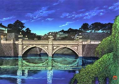 Ukiyo e Nijyu Bridge
