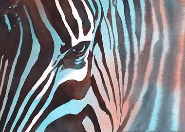 Zebra at Zoo Animal art