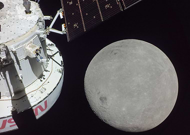 Orion approaching Moon