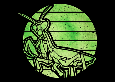Retro Praying Mantis