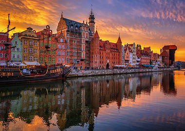 City of Gdansk at Twilight