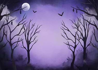 Halloween Spooky Trees