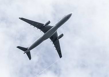 Swiss 330 under the clouds