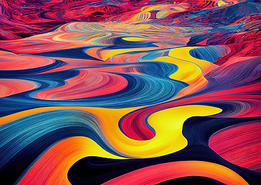 Vibrant colorful painting