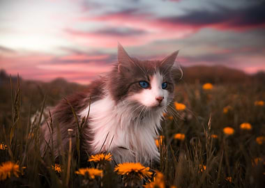 Cat in the nature