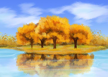 Autumn at Lake Trees