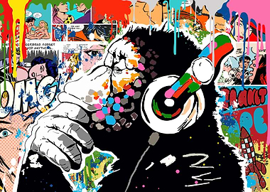 Ape abstract pop art