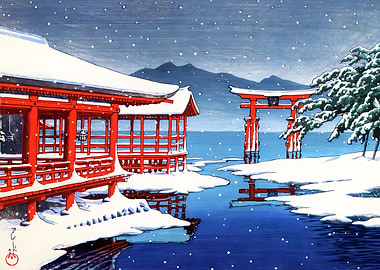 Ukiyo e MIYAJIMA SHRINE