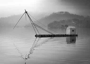 Black and white scenery