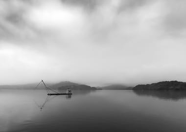 Black and white scenery