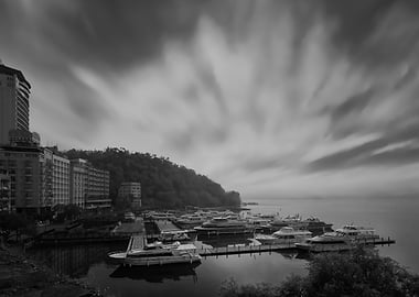 Black and white scenery