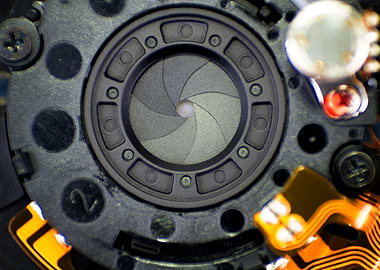 Objective blades aperture